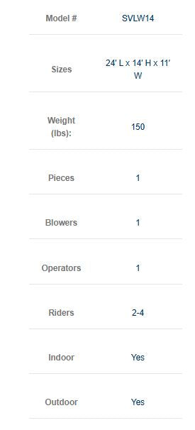 14FT inflatable Light-Commercial Volcano Water Slide with Blower