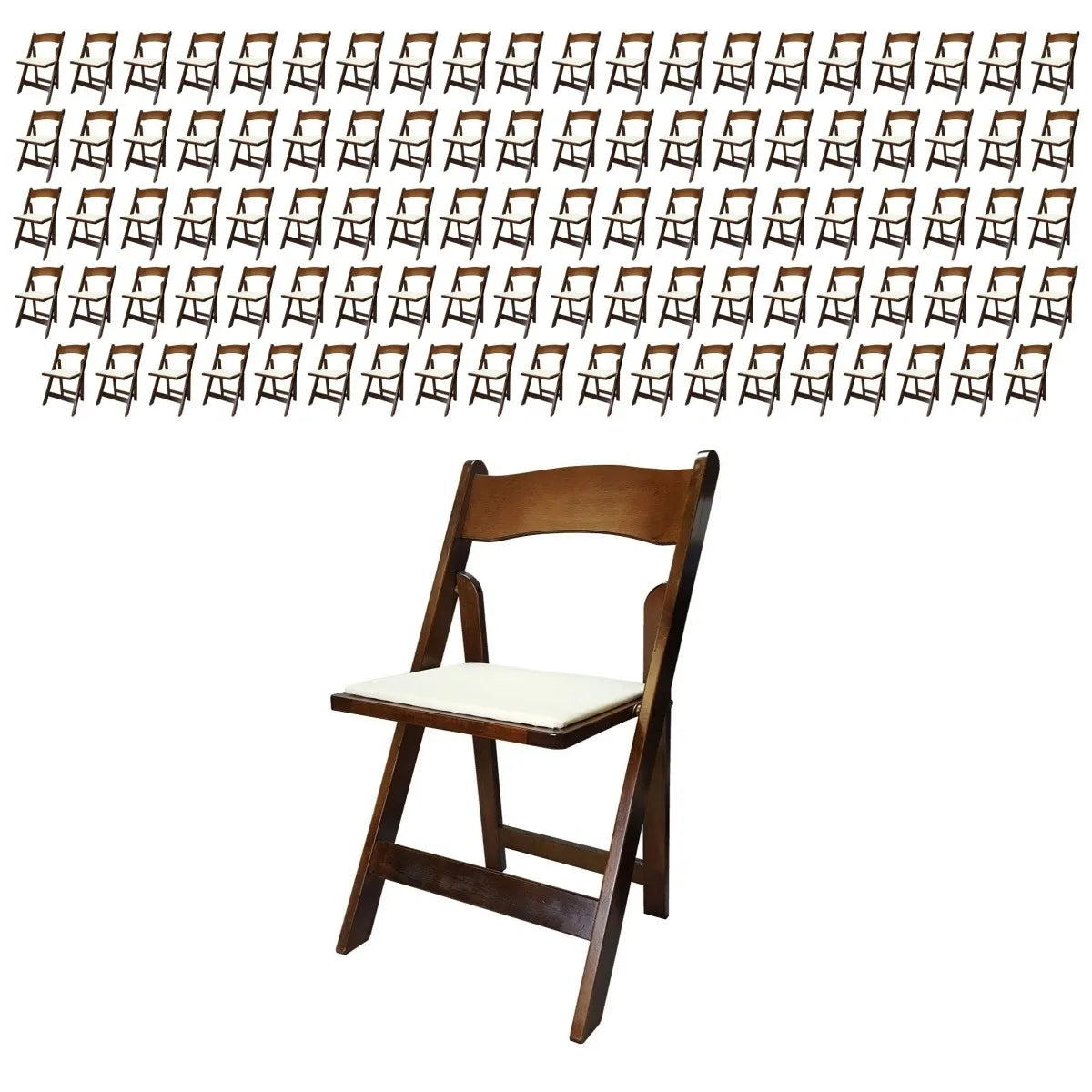 100 Wood Folding Chairs Bundle