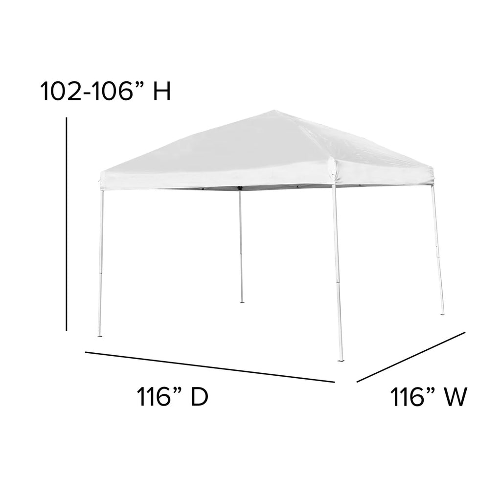 10'x10' Outdoor Pop Up Event Slanted Leg Canopy Tent with Carry Bag