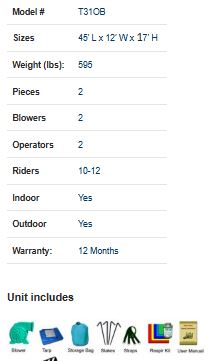 3 in 1 Tropical Obstacle Course