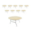 10 -60'' Round Heavy Duty Birchwood Folding Tables Bundle