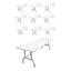 10 - 8' x 30'' Plastic Banquet Folding Tables Bundle 8Ft