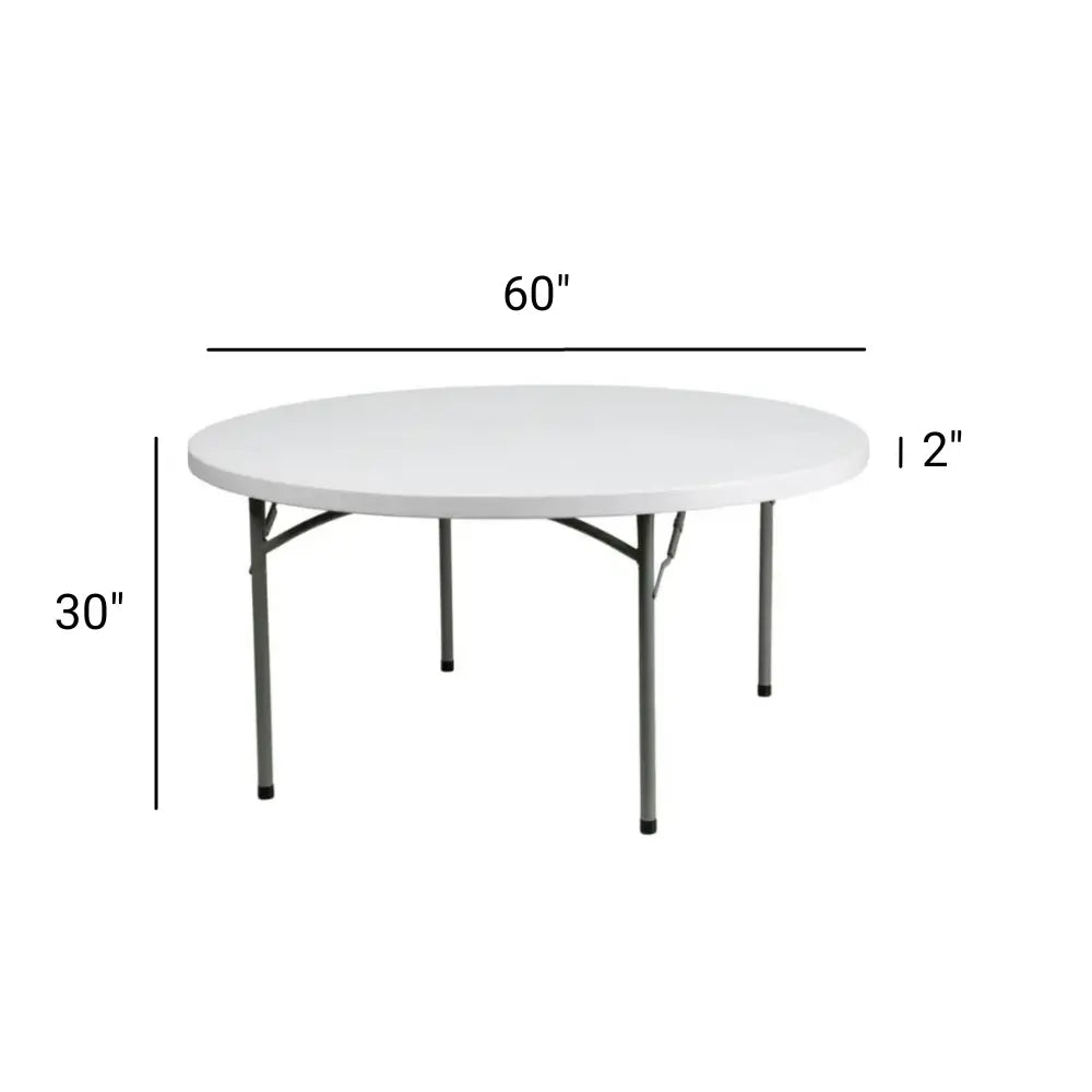 Titan Series 60'' Round Plastic Folding Table