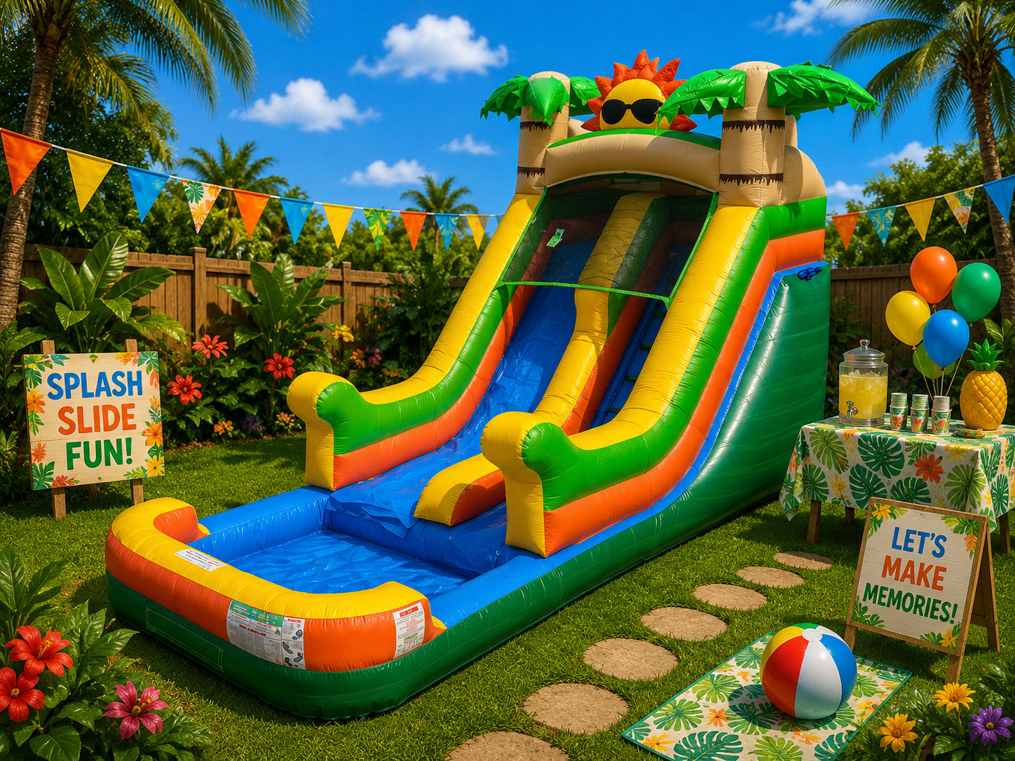 Light-Commercial Sunny Water Slide