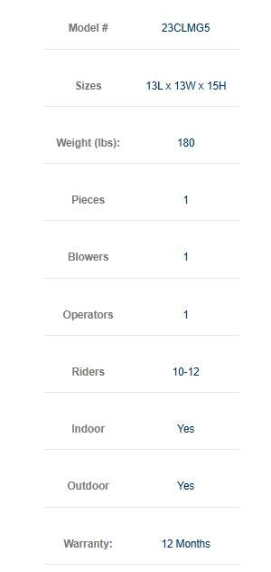 Magic Castle COMMERCIAL GRADE 13L x 13W x 15H