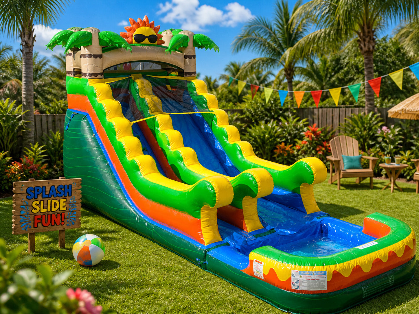 14.5 FT Sunrise Wet-Dry Slide.