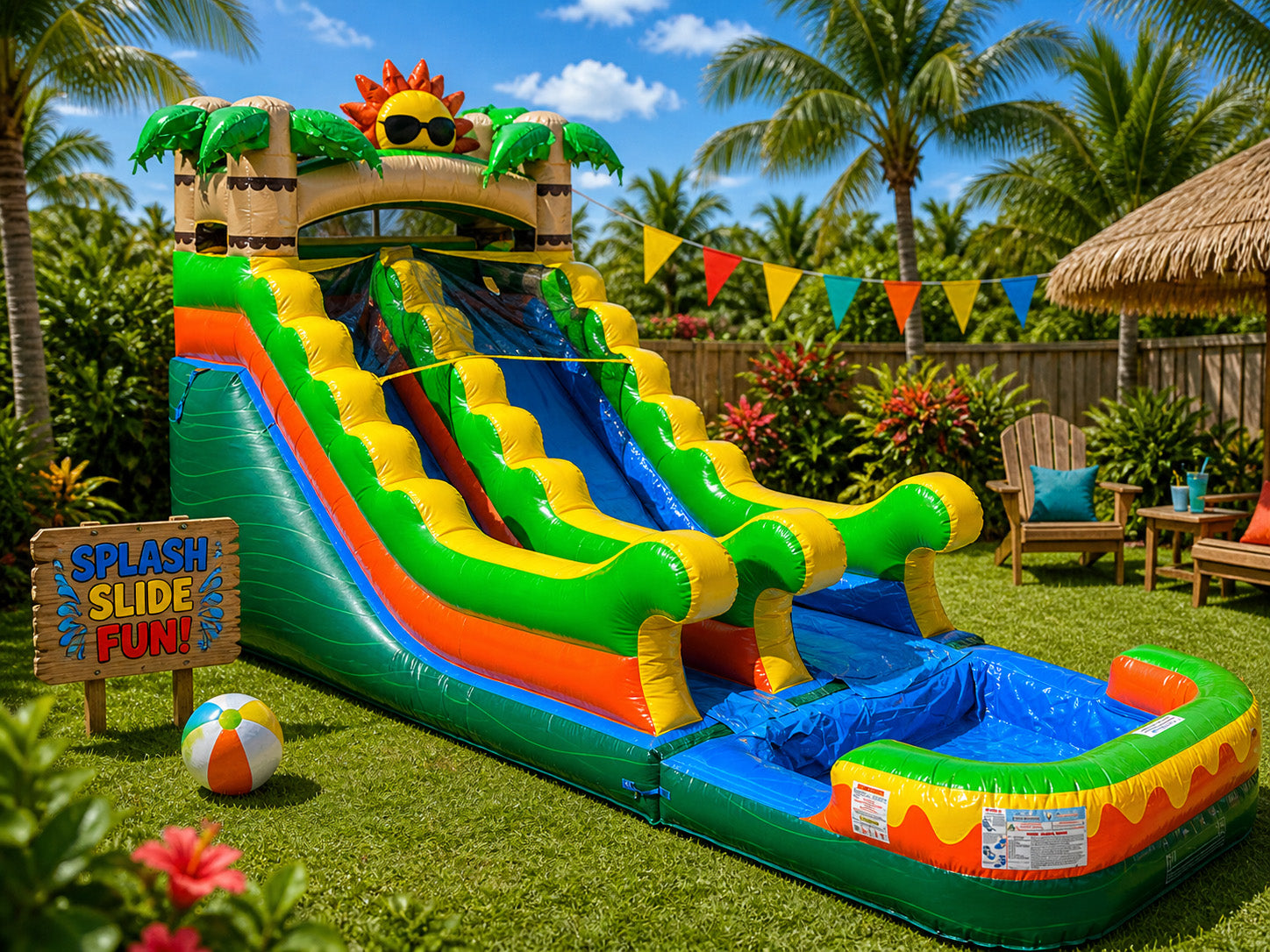 14.5 FT Sunrise Wet-Dry Slide.