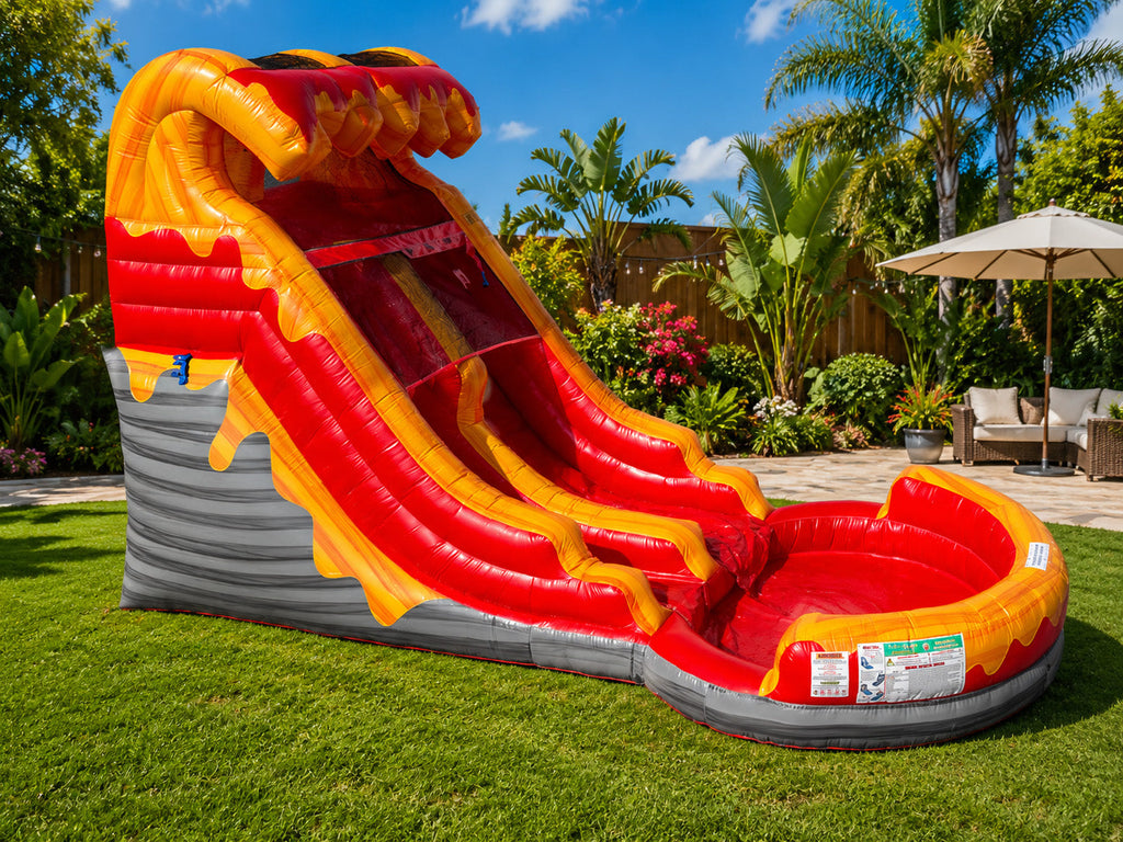 14 FT Light-Commercial Volcano Water Slide