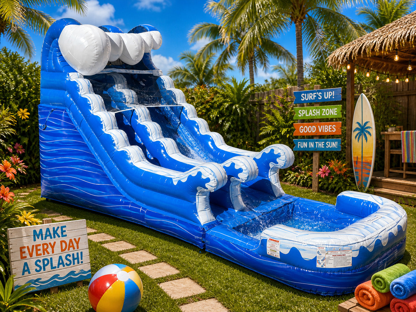 14 FT Ocean Wet-Dry Slide.