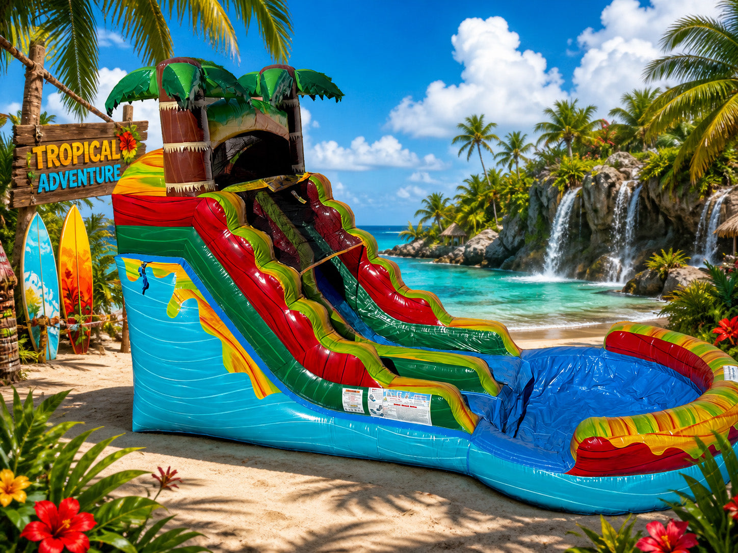 14 FT Tropical Paradise Water Slide.