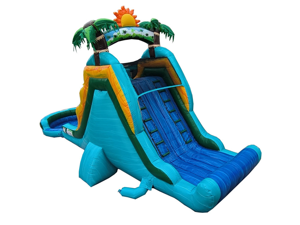 16 FT Dual Lane Back Loader Water Slide