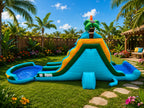 16 FT Dual Lane Back Loader Water Slide