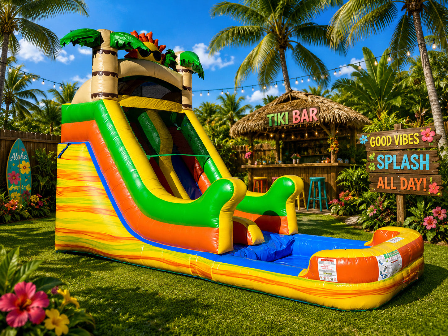 16 FT Light-Commercial Sunrise Water Slide