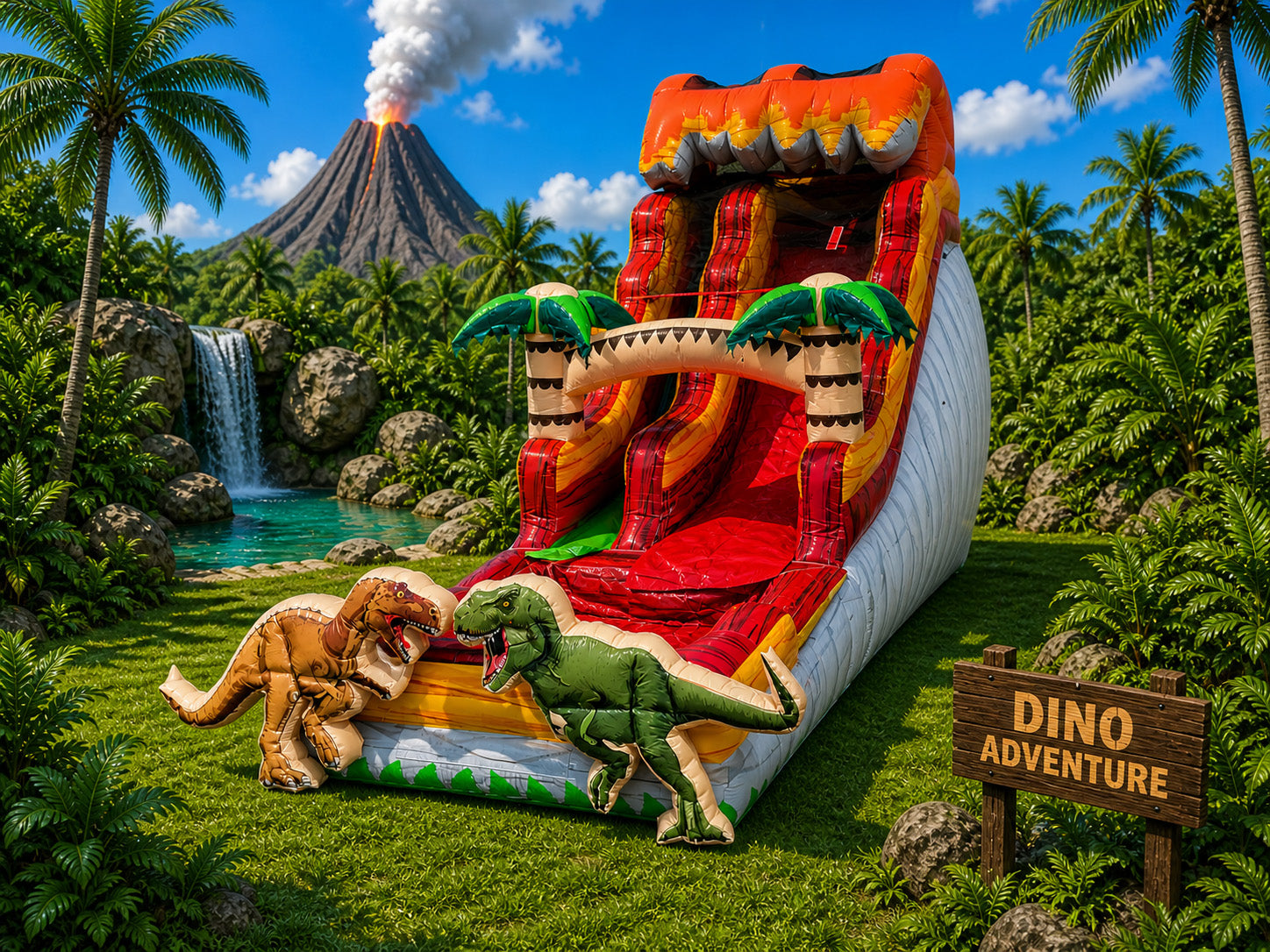 16 FT Jurassic Water Slide.