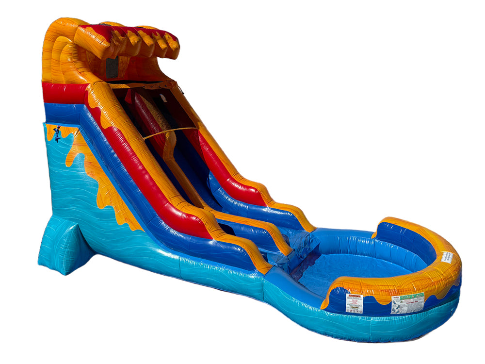 18 FT Light-Commercial Waves of Fun Water Slide