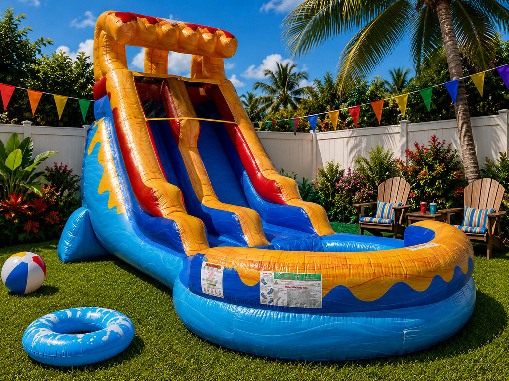 18 FT Light-Commercial Waves of Fun Water Slide