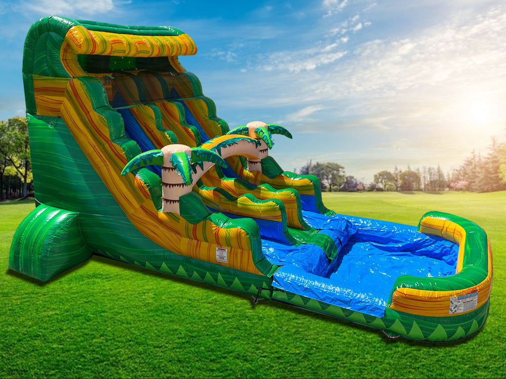 18 FT 2 Lane Tropical Wet-Dry Slide