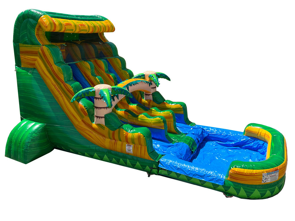 18 FT 2 Lane Tropical Wet-Dry Slide.