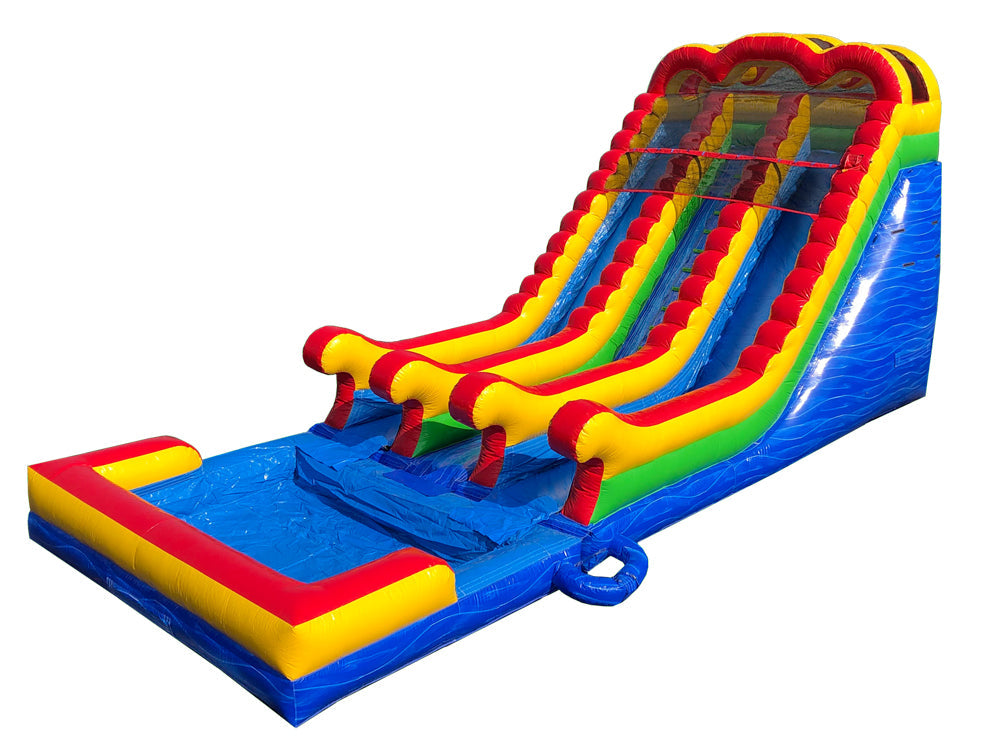 18 FT 2 Lane Unisex Wet-Dry Slide.