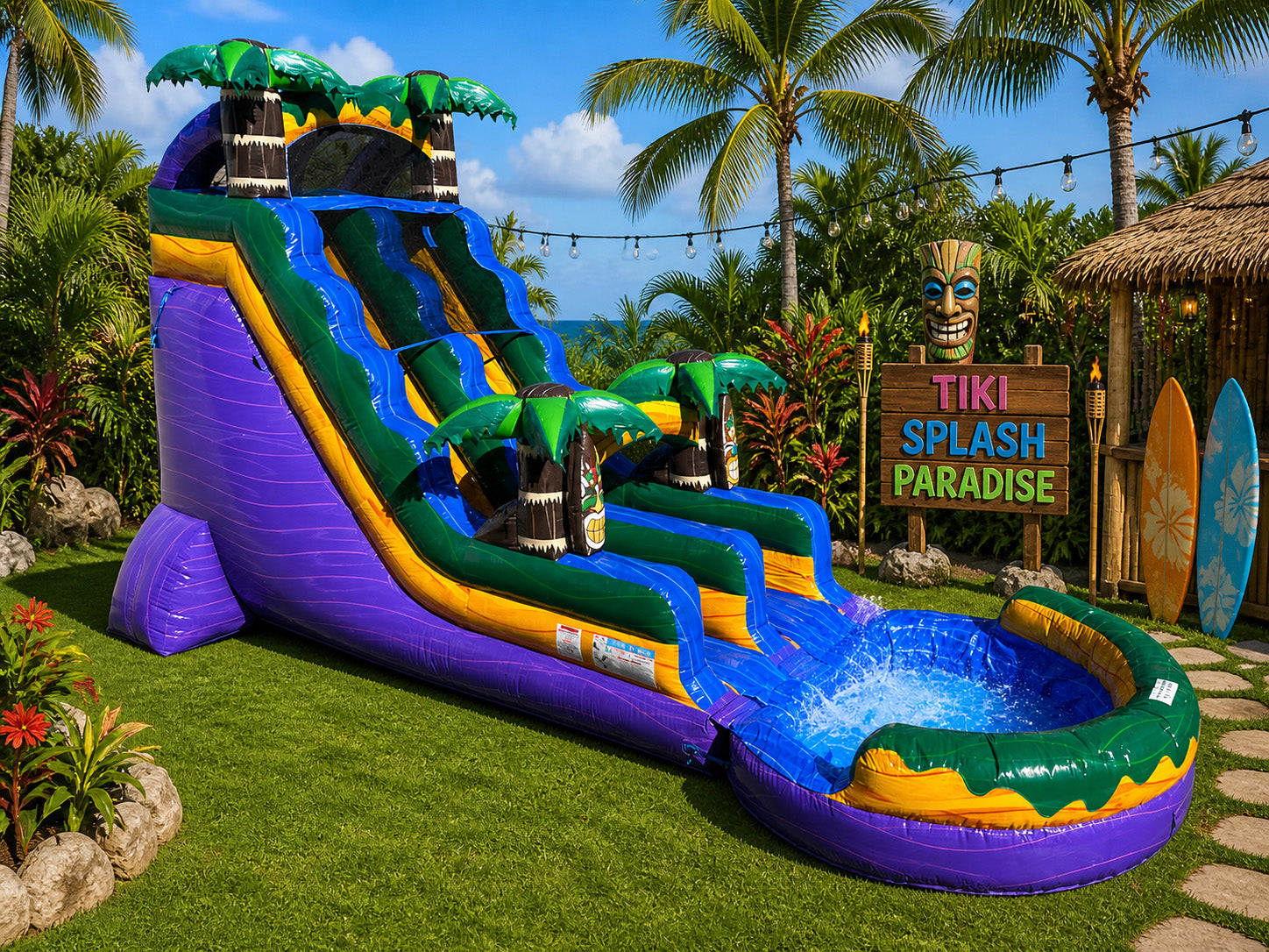 18 FT Aloha Wet and Dry Water Slide.