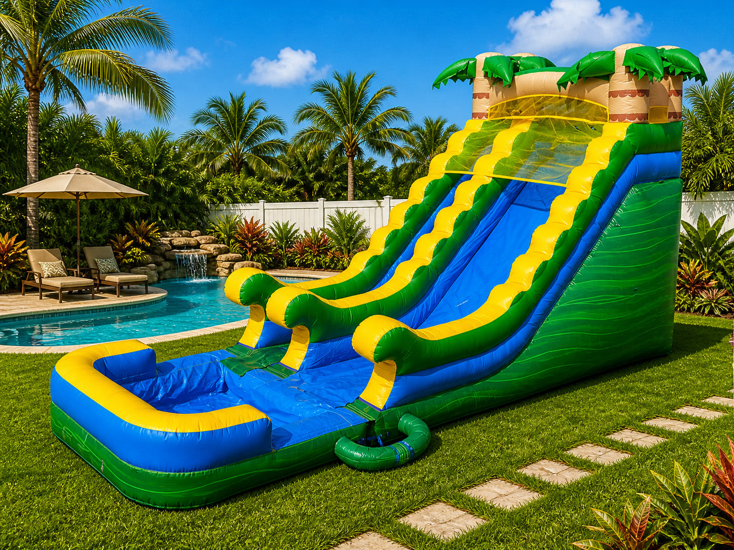 18 FT Tropical Wet-Dry Slide.