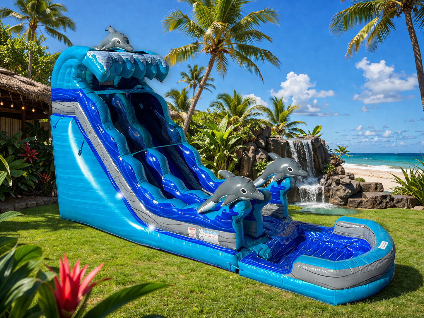 19 FT Dolphins Wave Water Slide Secondary image