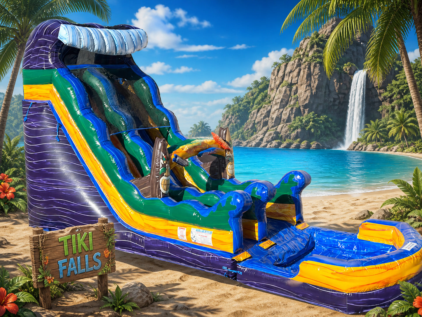 19 FT Hawaiian Water Slide.