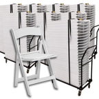 200 TitanPRO Resin Folding Chairs with 8 Dollies and 8 straps bundle