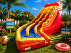 20 FT 2 Lane Curve Wet-Dry Slide.