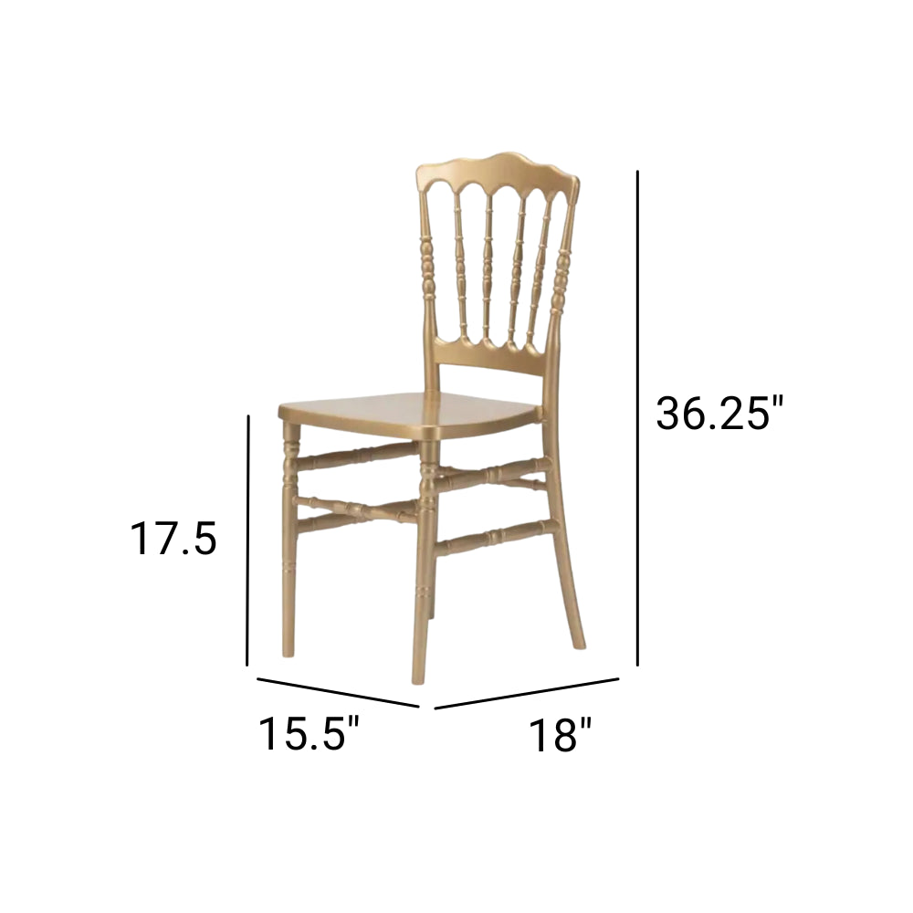 Silla Napoleón de resina dorada con protección UV