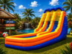 24 FT 2 Lane Curve Wet-Dry Slide.