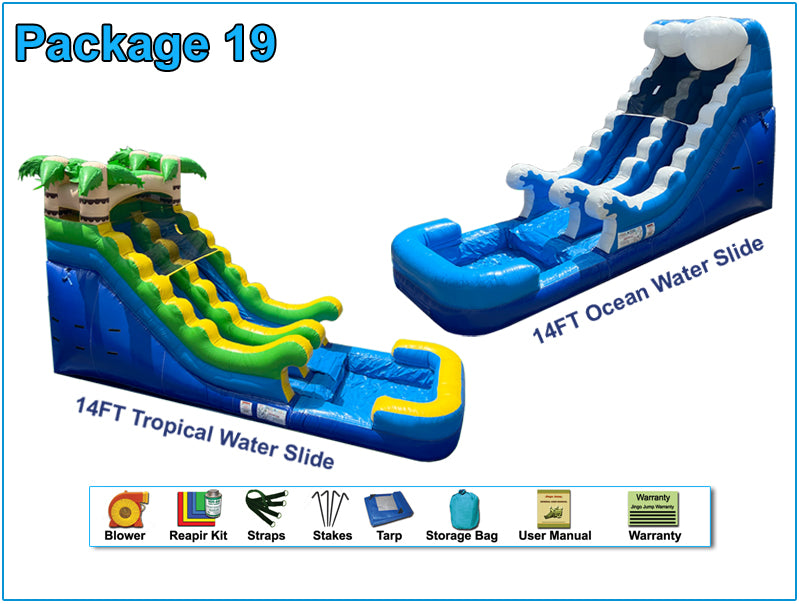 2 Water slide combo Package 19 COMMERCIAL GRADE