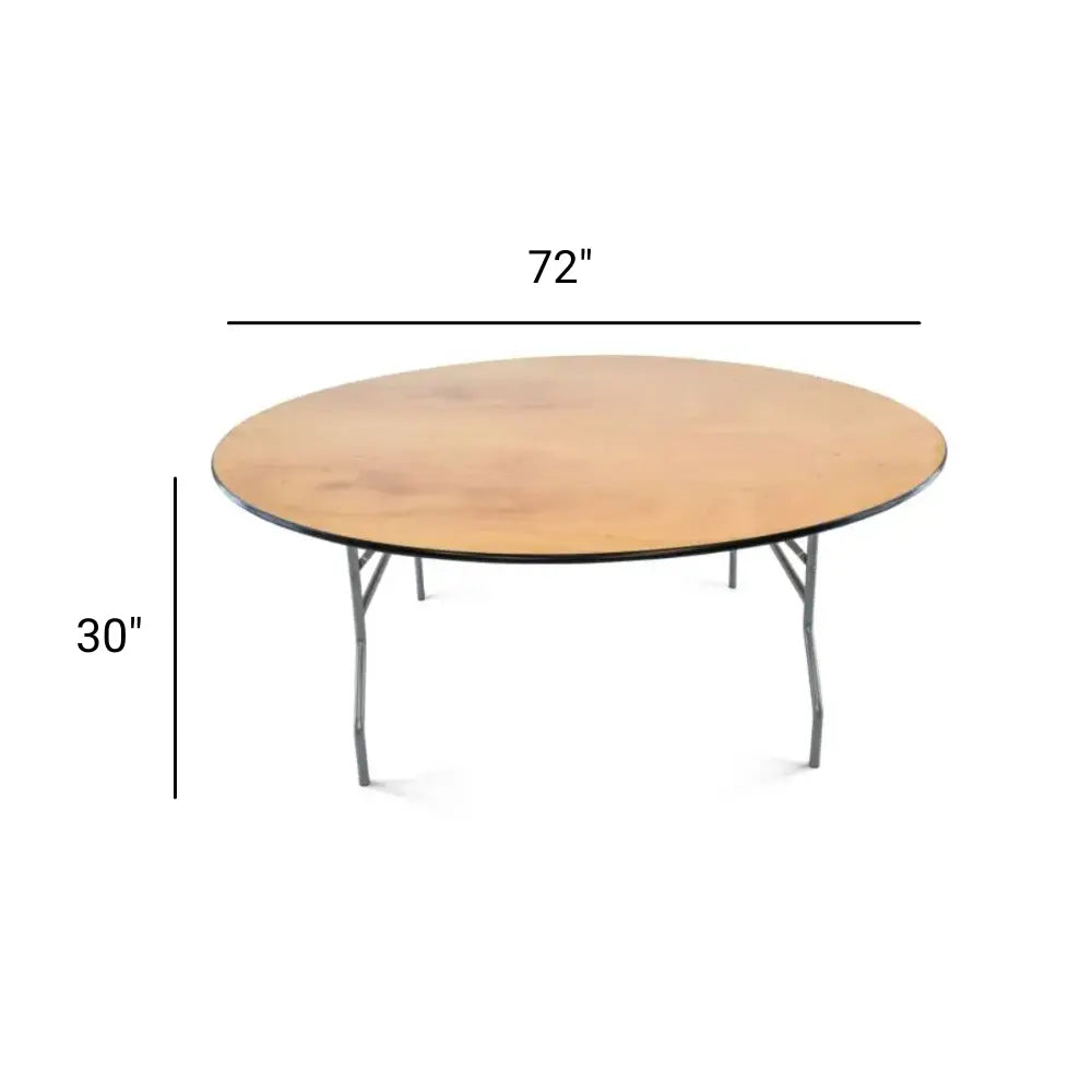 10 - 72" Wood Folding Table and Universal Table Cart Bundle