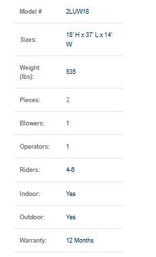 18 FT 2-Lane Unisex Wet & Dry Inflatable Slide