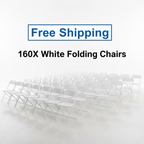 160 White Folding Chairs Bundle Heavy-Duty ON SALE!