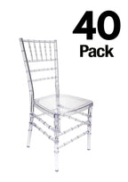 40 Chair Pack Clear Resin ProClear™ Chiavari Chair Free Shipping