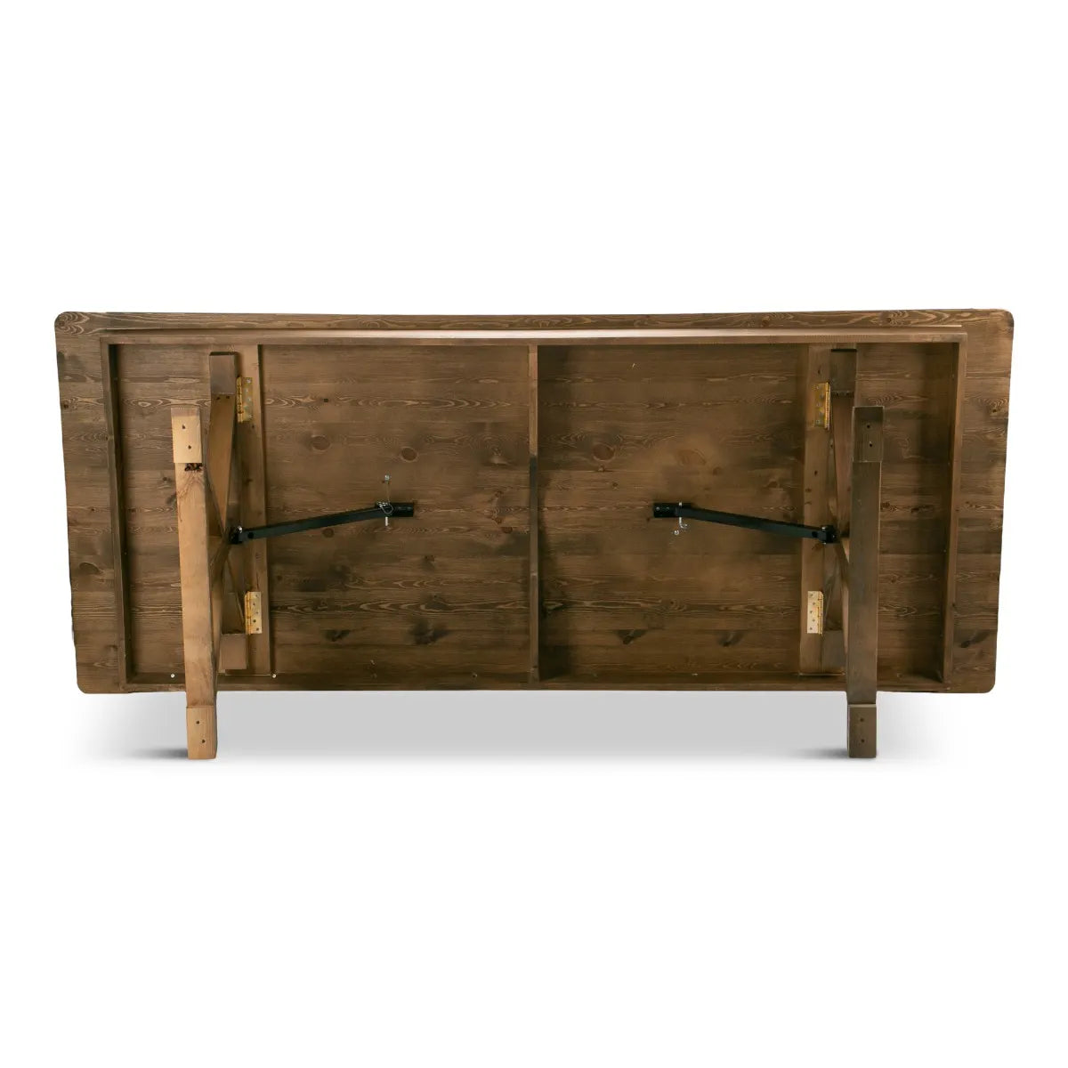 Farmhouse Folding Farm Table - 40'' x 96'' - Rustic - X-Legs ColorRustic