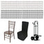 Wood Chiavari Chair Package - 200 Wood Chiavari Fruitwood Chairs with Cushion Option, 2 Stacking Chair Dollies