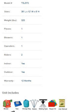 36' 2 Lane water Slip N Slide Inflatable with Blower