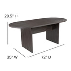 5 Piece Oval Conference Table Set with 4 Leather Soft Executive Chairs Free Shipping
