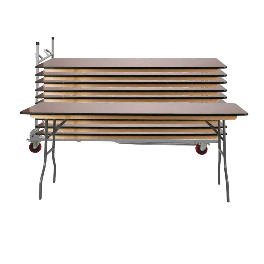10 - 6' x 30'' European Plywood Folding Banquet Table and Banquet Table Cart Bundle