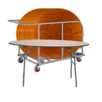 10 - Titan Series Plus60'' Round European Plywood Folding Table and Universal Table Cart Bundle