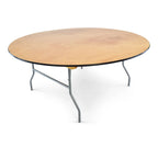 10 - 72" Wood Folding Table and Universal Table Cart Bundle
