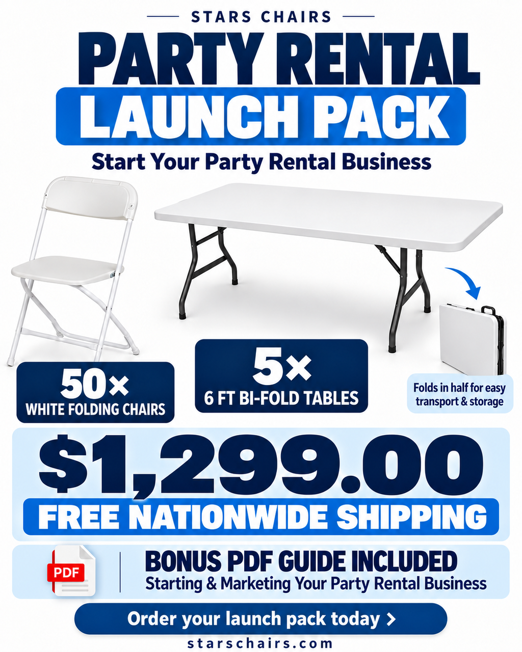 Party Rental Launch Pack Free Shipping