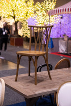 Resin Willow Stacking Chair 3 Colors available White, Black, Medium with Black Grain