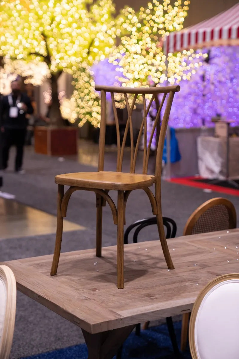 Resin Willow Stacking Chair 3 Colors available White, Black, Medium with Black Grain