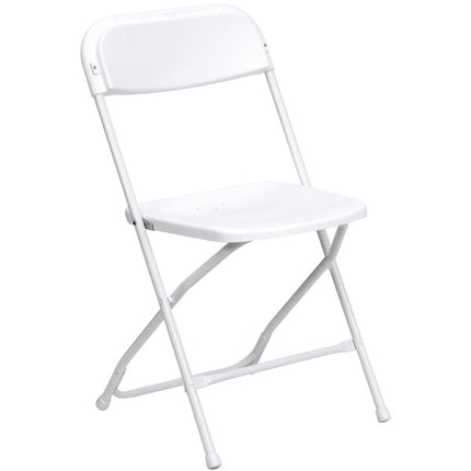 Package #3 100 white plastic folding chairs package deal