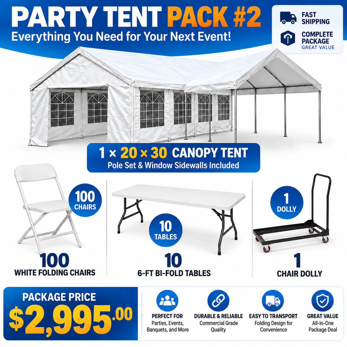 Party Tent Pack #2 – Complete Event Package