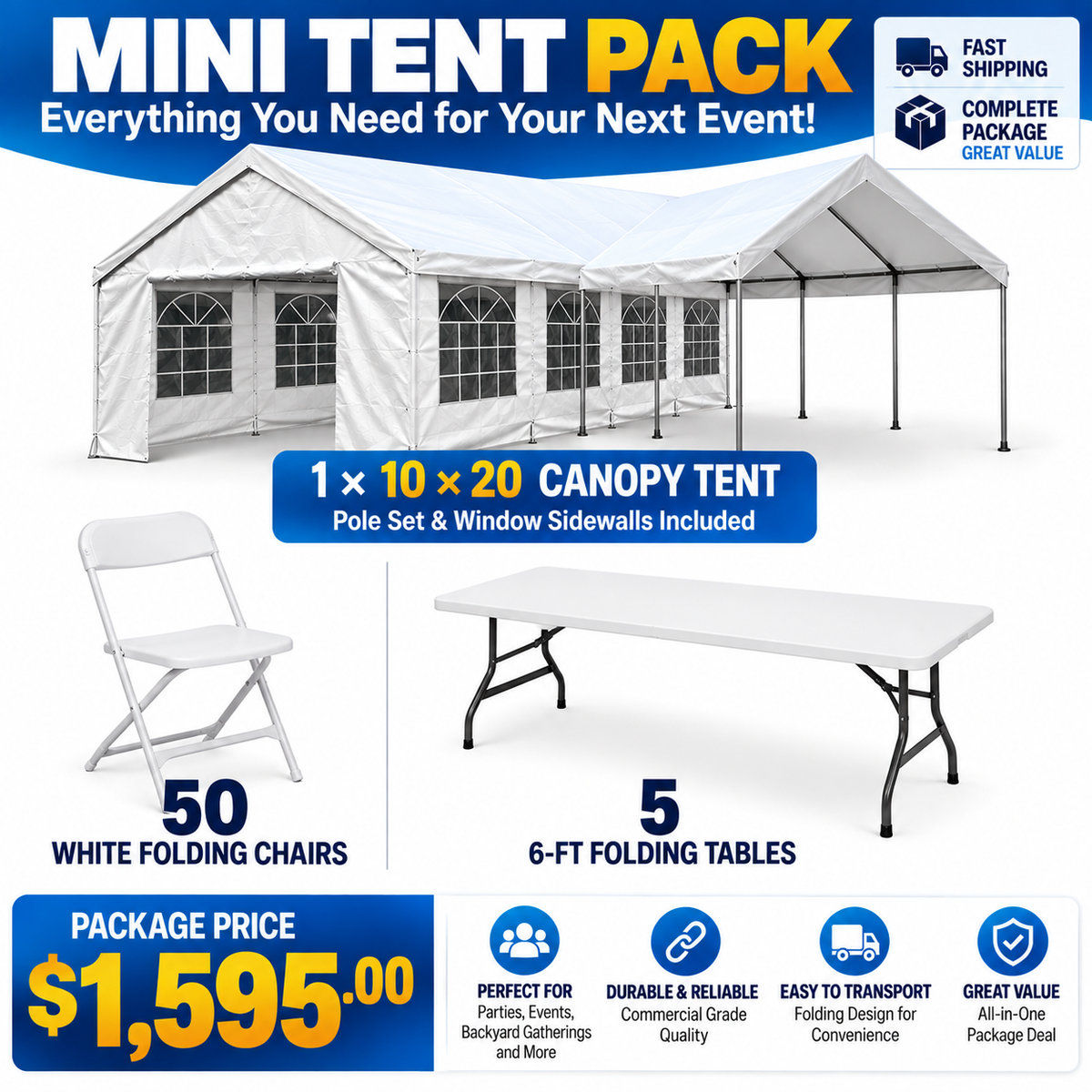 Mini Tent Pack – Complete Package Main image