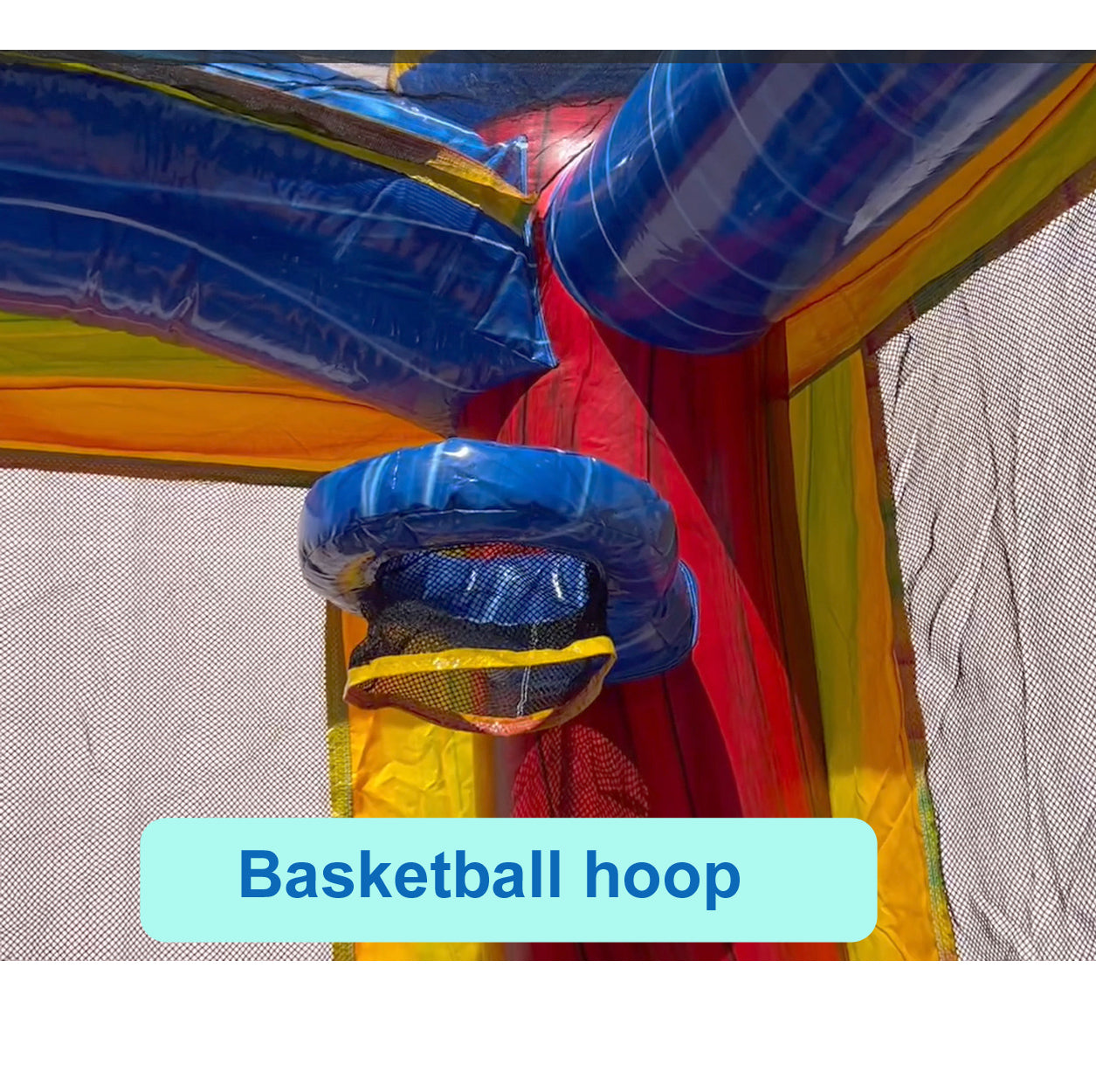 Marble Pink Inflatable Castle Bounce House Secondary image